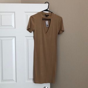 Taupe Short-sleeve Dress
